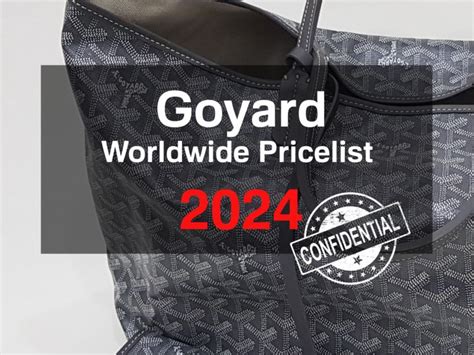 goyard bag price paris|goyard price list 2024.